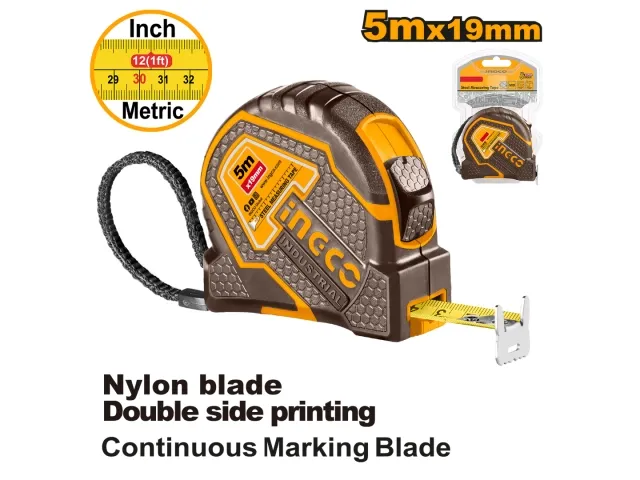 Ingco CINTA METRICA INDUSTRIAL 5 MT INGCO 19MM HSMT88052