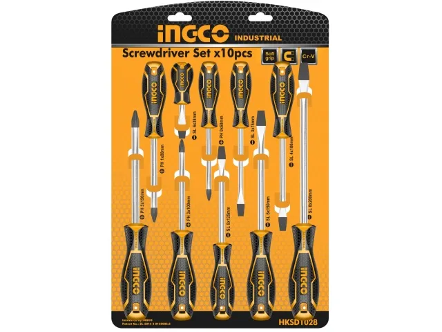 Ingco JUEGO DESTORNILLADORES 10 PZAS INGCO HKSD1028