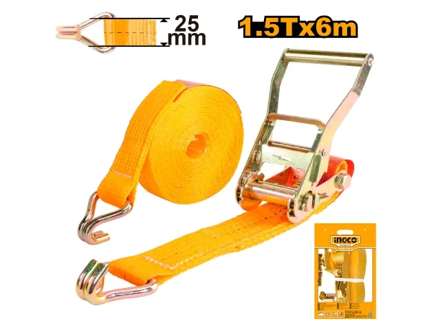 Ingco CINTA CATRACA SUJECION INGCO 1.5 TON 25MM 6M HRSP262